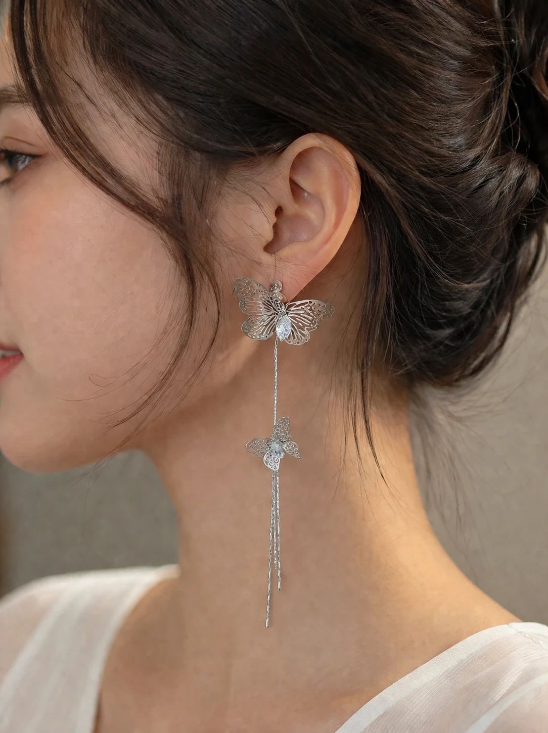 گوشواره پروانه ای فانتزی