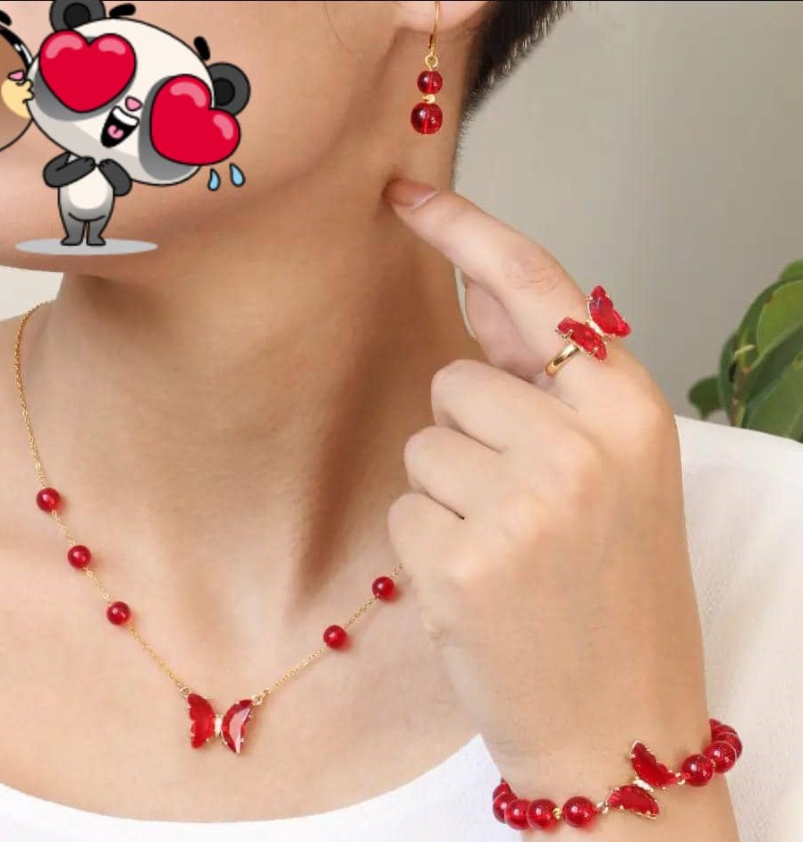 گردنبند دستبند گوشواره شکلاتی