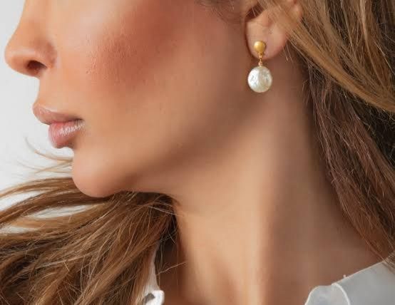 گوشواره میخی مروارید شل