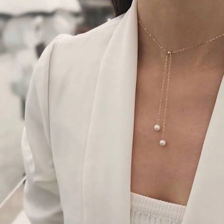 گردنبند کرواتی مروارید شل