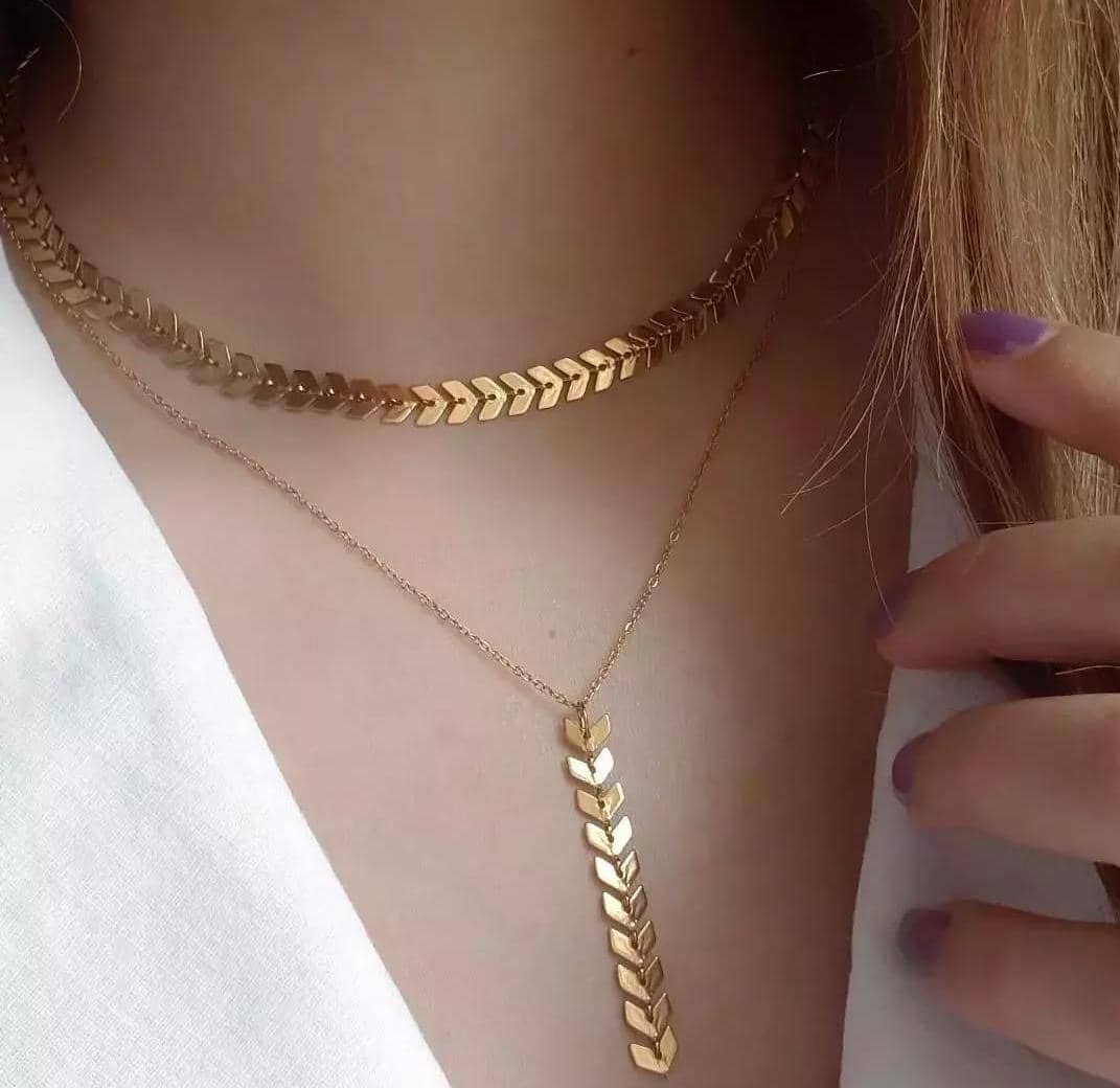 گردنبند دولاین گندمی