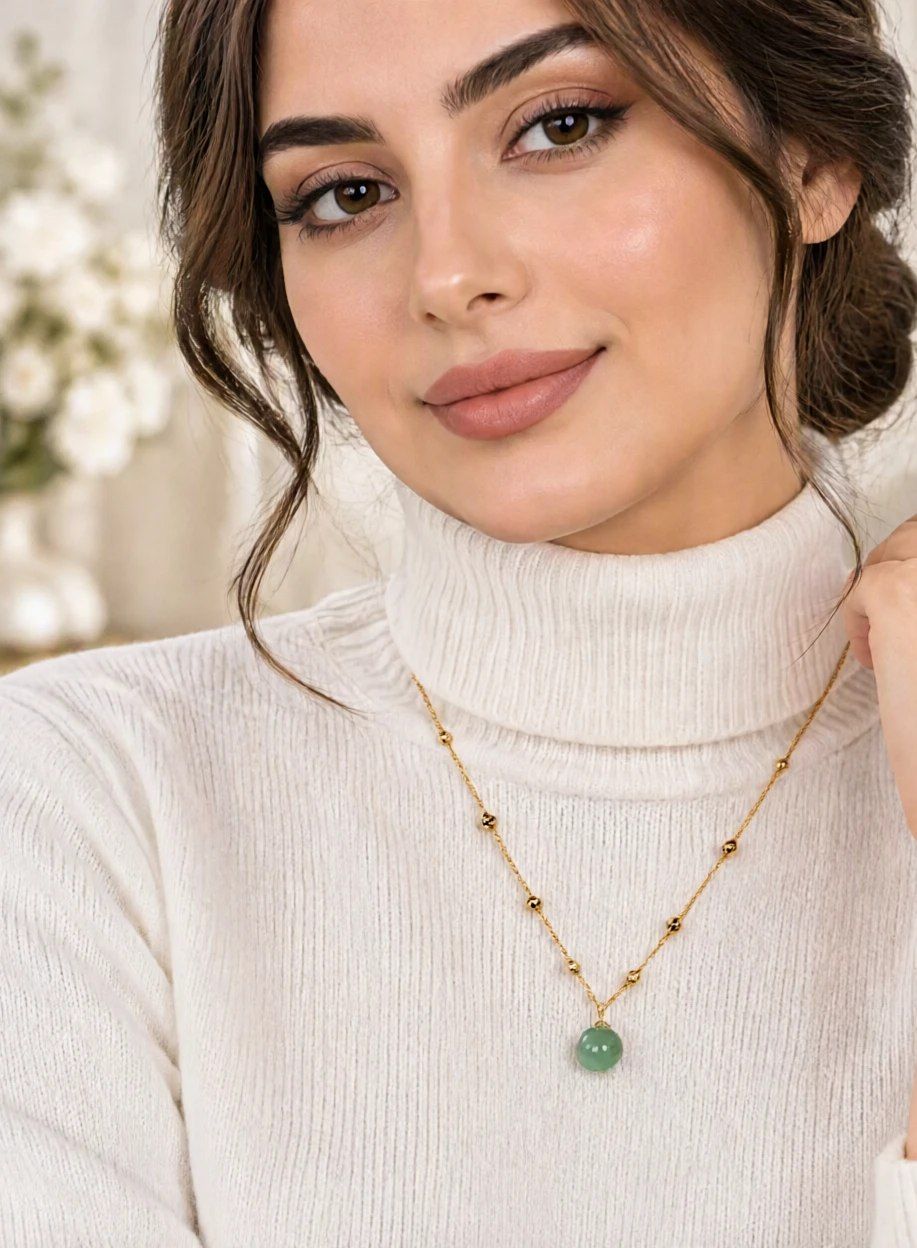 گردنبند مهره سبز